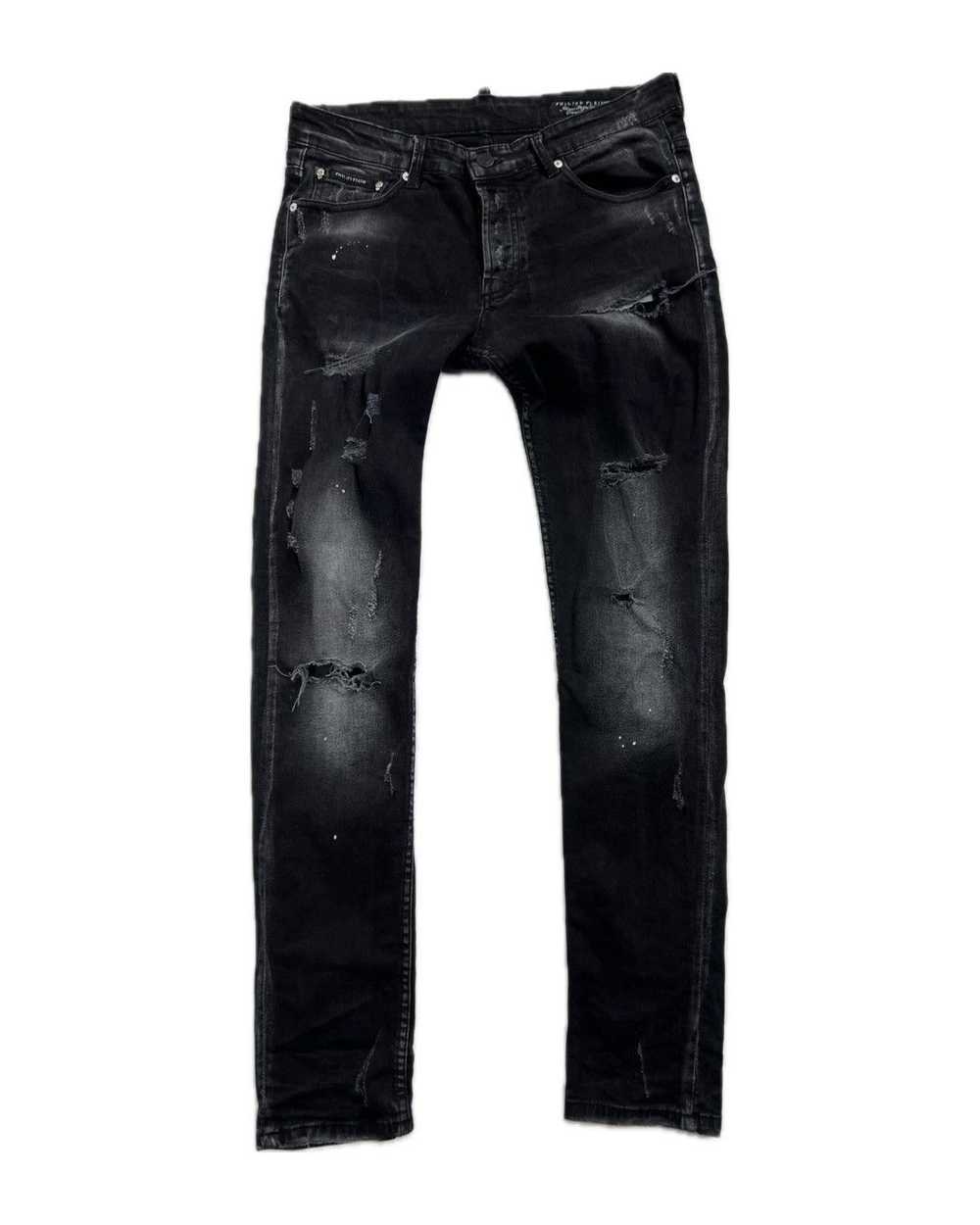 Designer × Vintage Philipp Plein jeans w34 dark w… - image 3