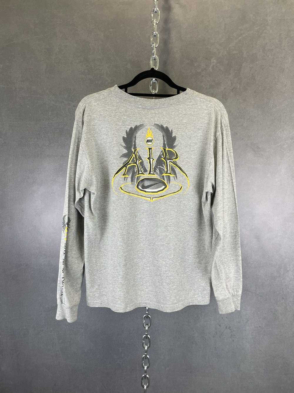 Nike Vintage Y2K Nike air grey long sleeve t shir… - image 1