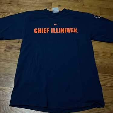 Vintage Illinois Chief Illiniwek navy blue Nike t… - image 1