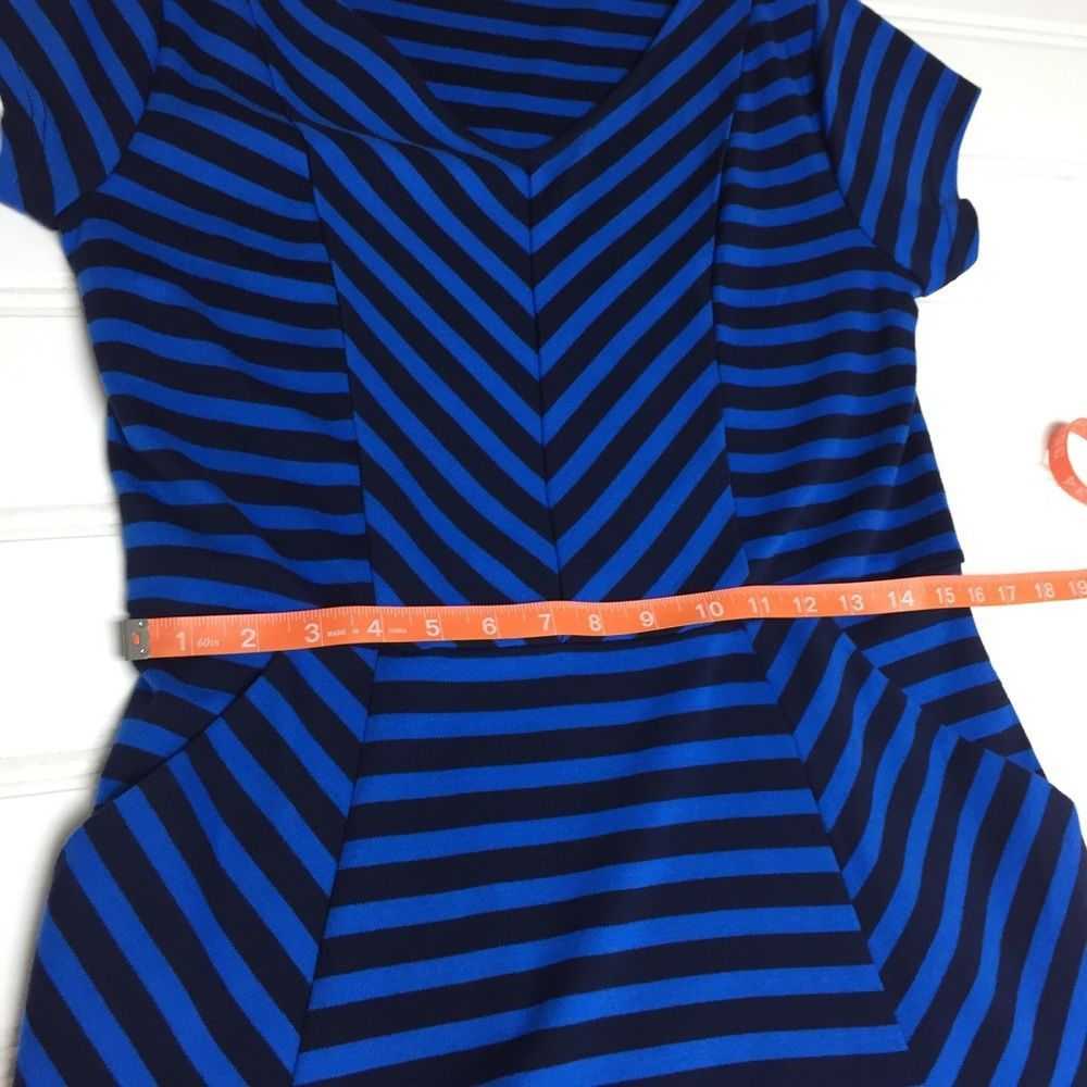 Isaac Mizrahi Isaac Mizrahi Dress S Blue Navy Str… - image 5