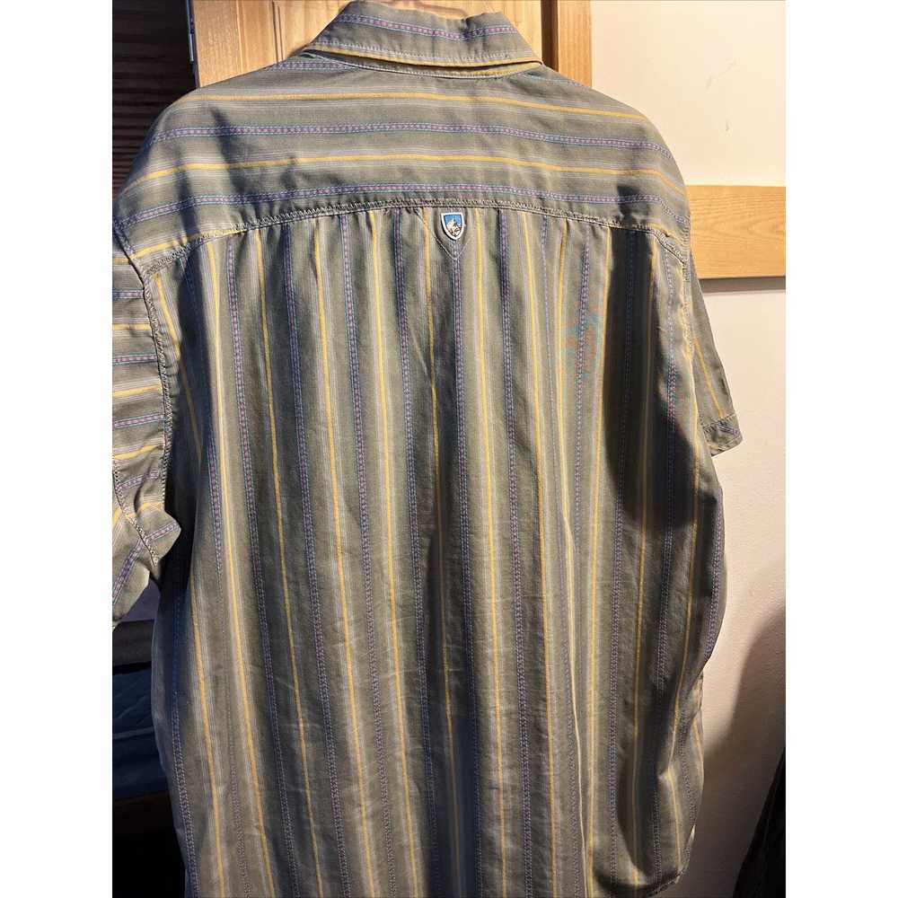 Kuhl Kuhl Men's L Gray Striped Button Down SS Cot… - image 10