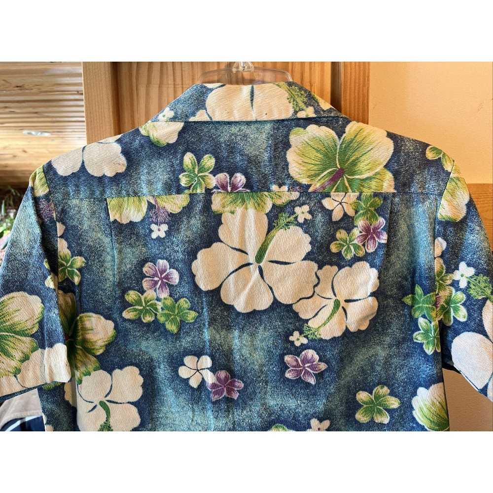 Other Pomare VTG Men’s Small Blue Floral Polyeste… - image 9