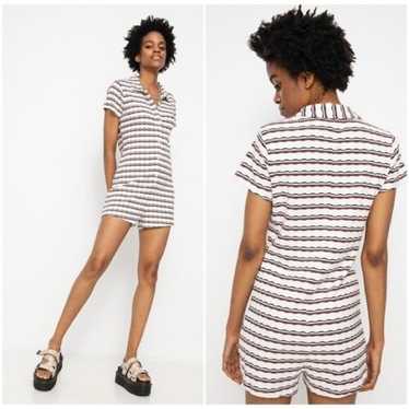 Volcom Coco Ho Romper Button Down in Star White C… - image 1