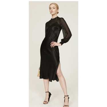 Allsaints AllSaints Bailey Black Sheer Sleeves Dr… - image 1