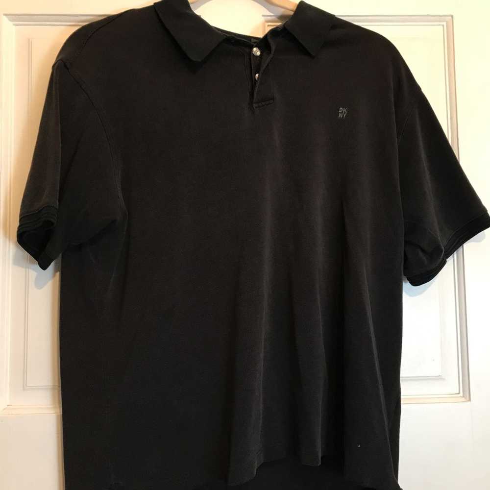 DKNY DKNY Polo Shirt Men's Xl Black 100% Cotton - image 1