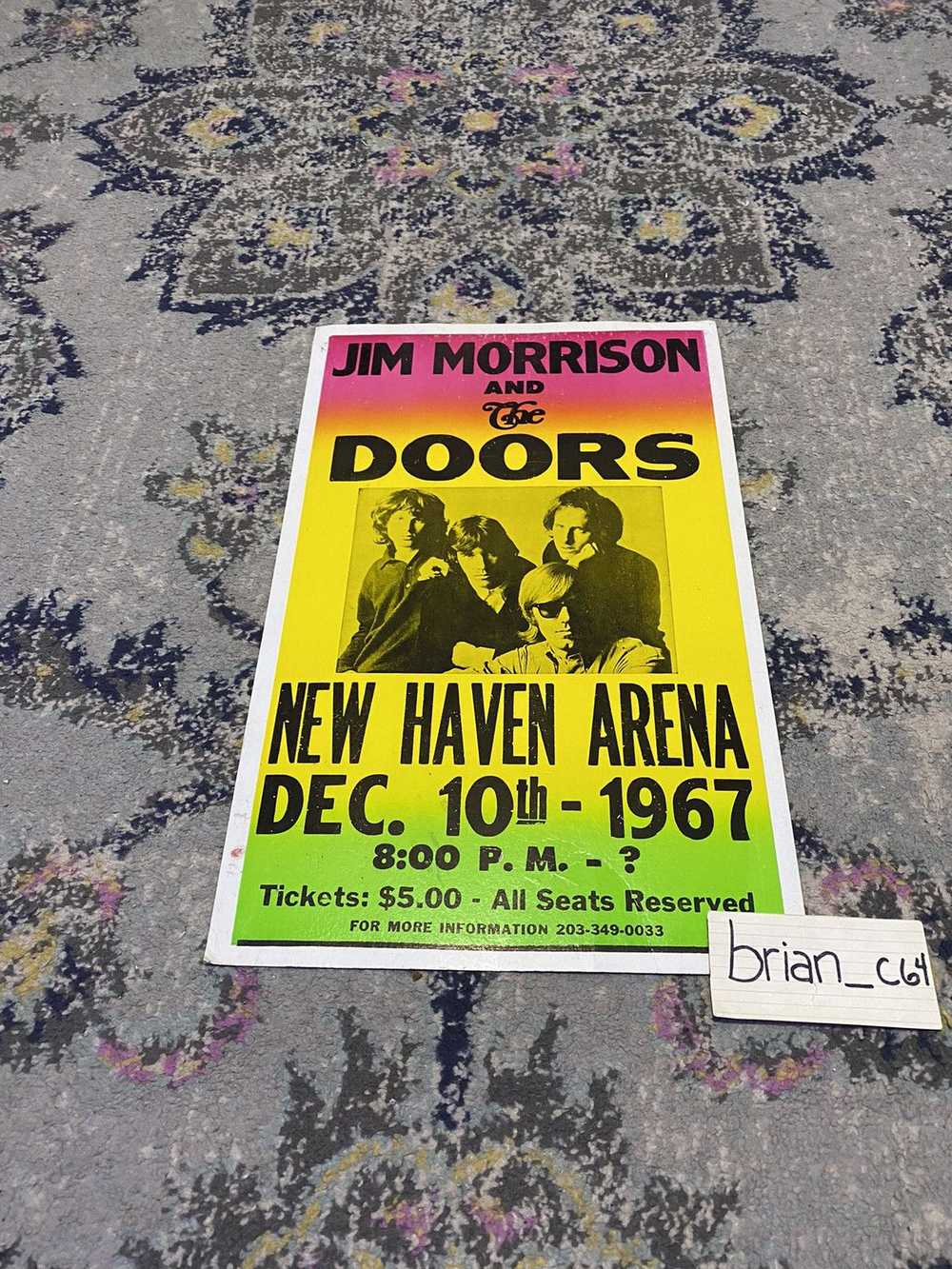 Vintage Jim Morrison and the door 1967 poster - image 2