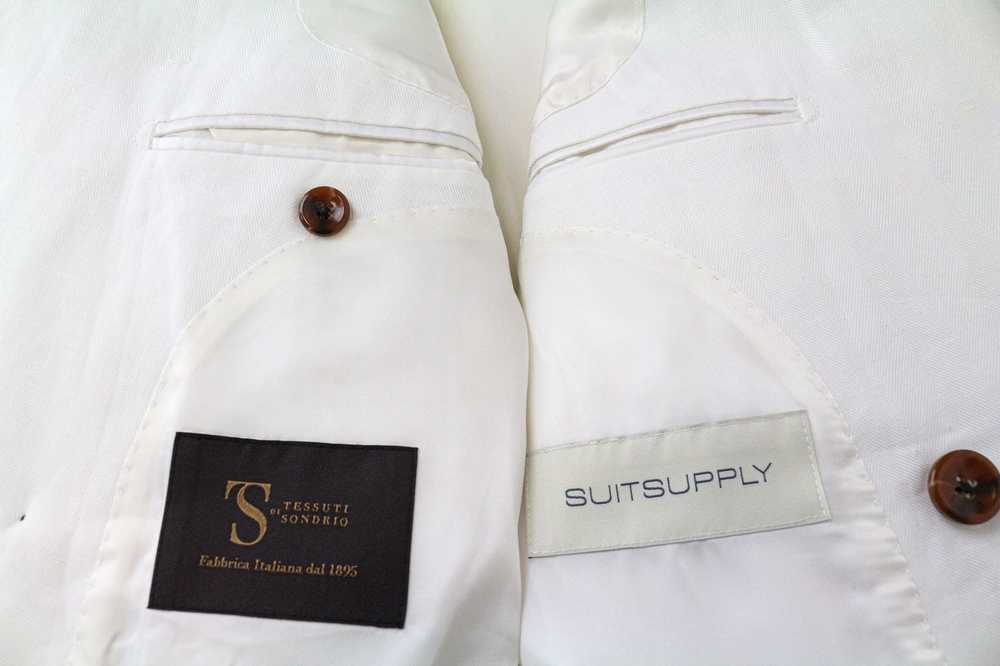 Suitsupply LA SPALLA UK34R White Two-Row Herringb… - image 5
