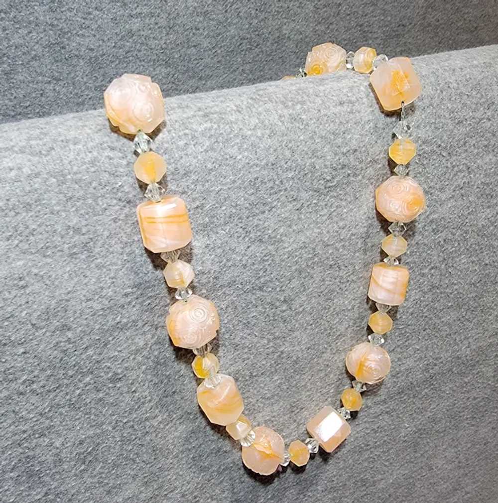 Vintage glass bead necklace - image 10
