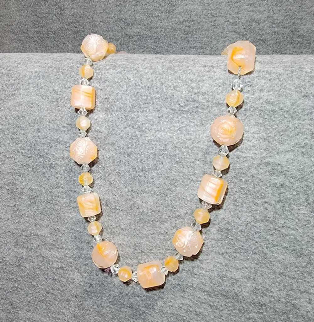 Vintage glass bead necklace - image 11