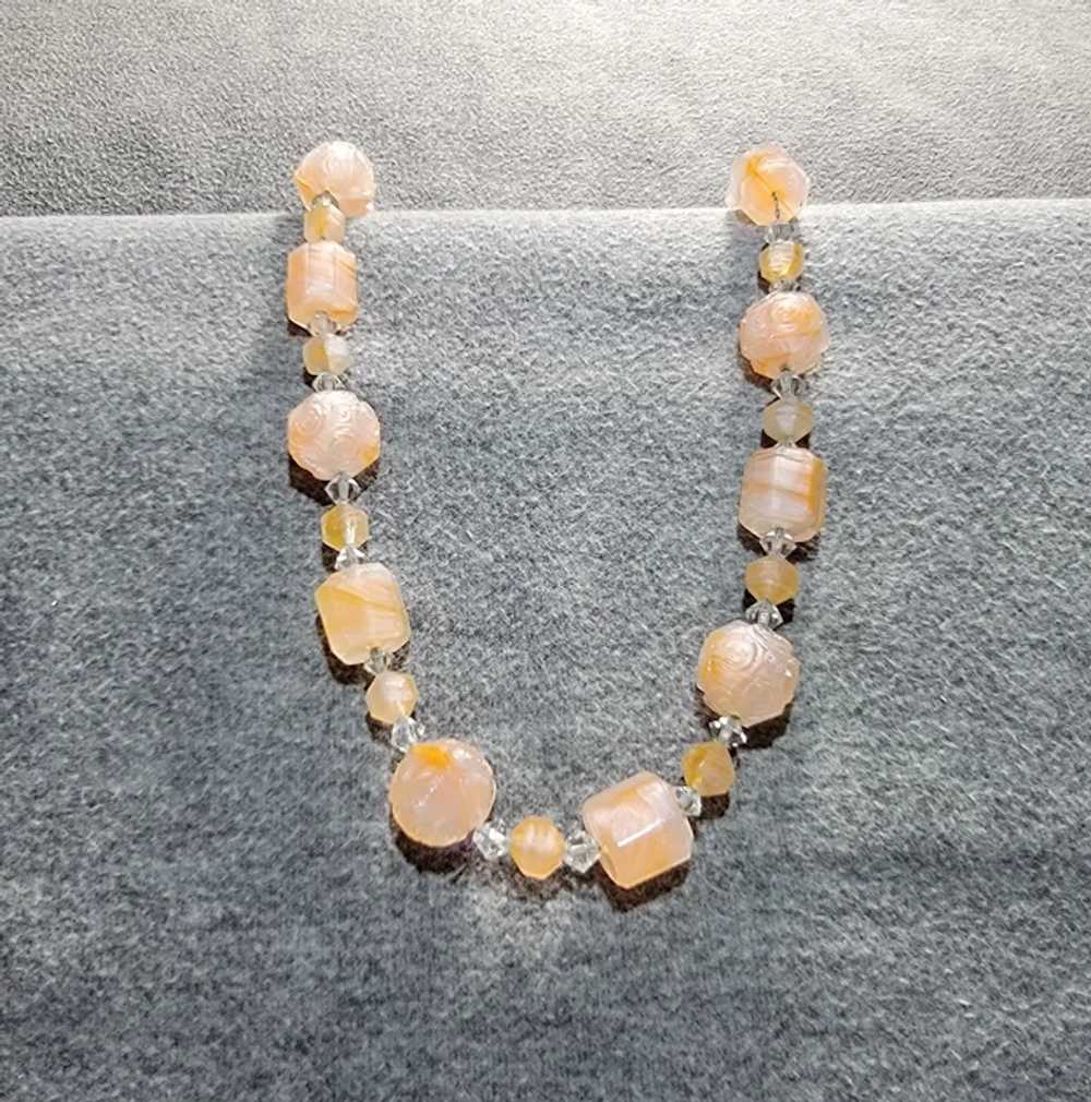 Vintage glass bead necklace - image 7