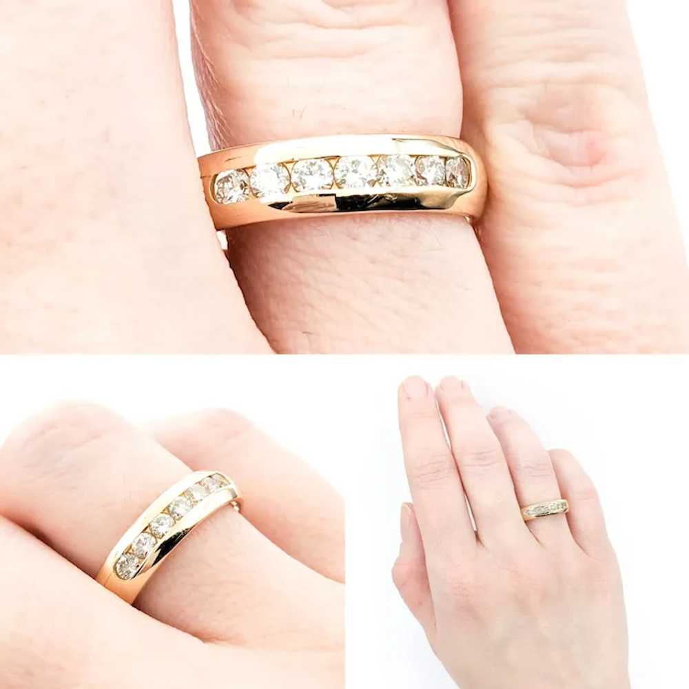 Timeless Channel Set Diamond Band in Yellow Gold - image 2