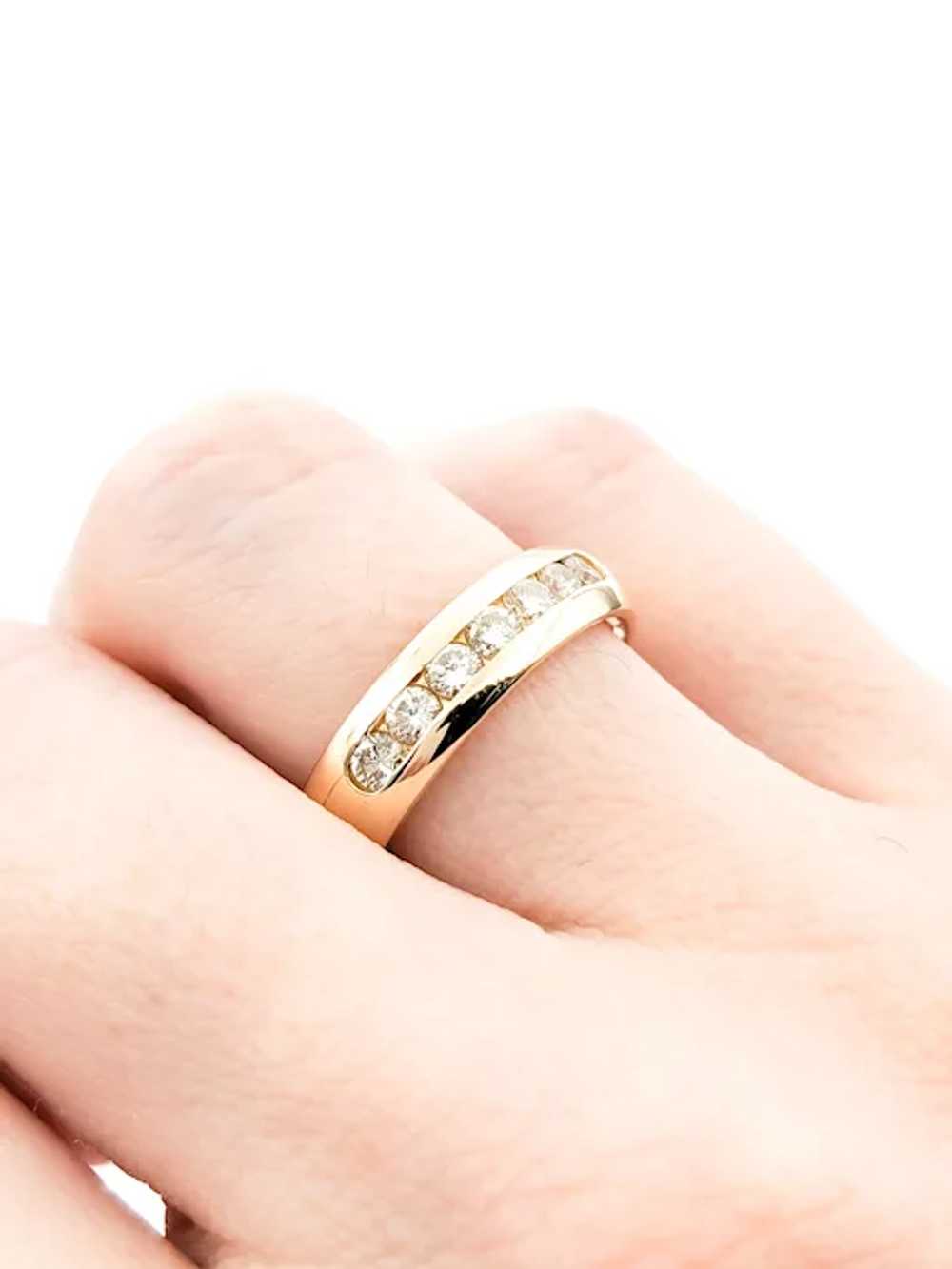 Timeless Channel Set Diamond Band in Yellow Gold - image 5