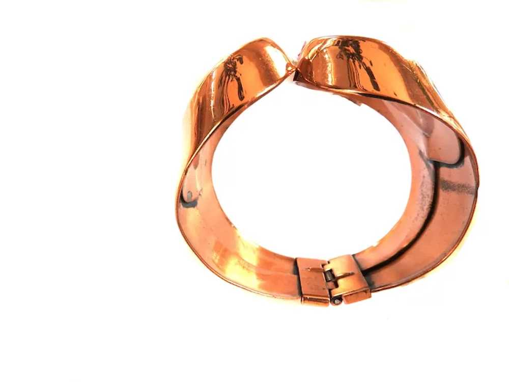 Mid Century Modern Matisse Clamper  Bracelet And … - image 3