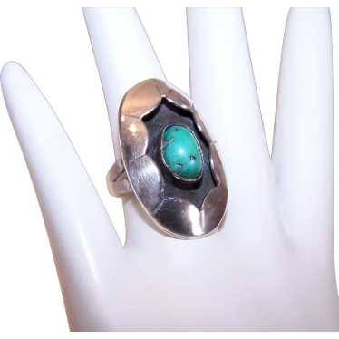 Native American Navajo Sterling Silver Turquoise … - image 1