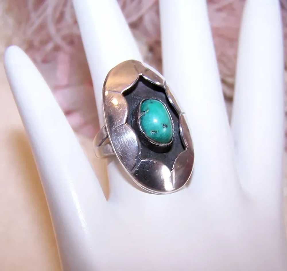 Native American Navajo Sterling Silver Turquoise … - image 3