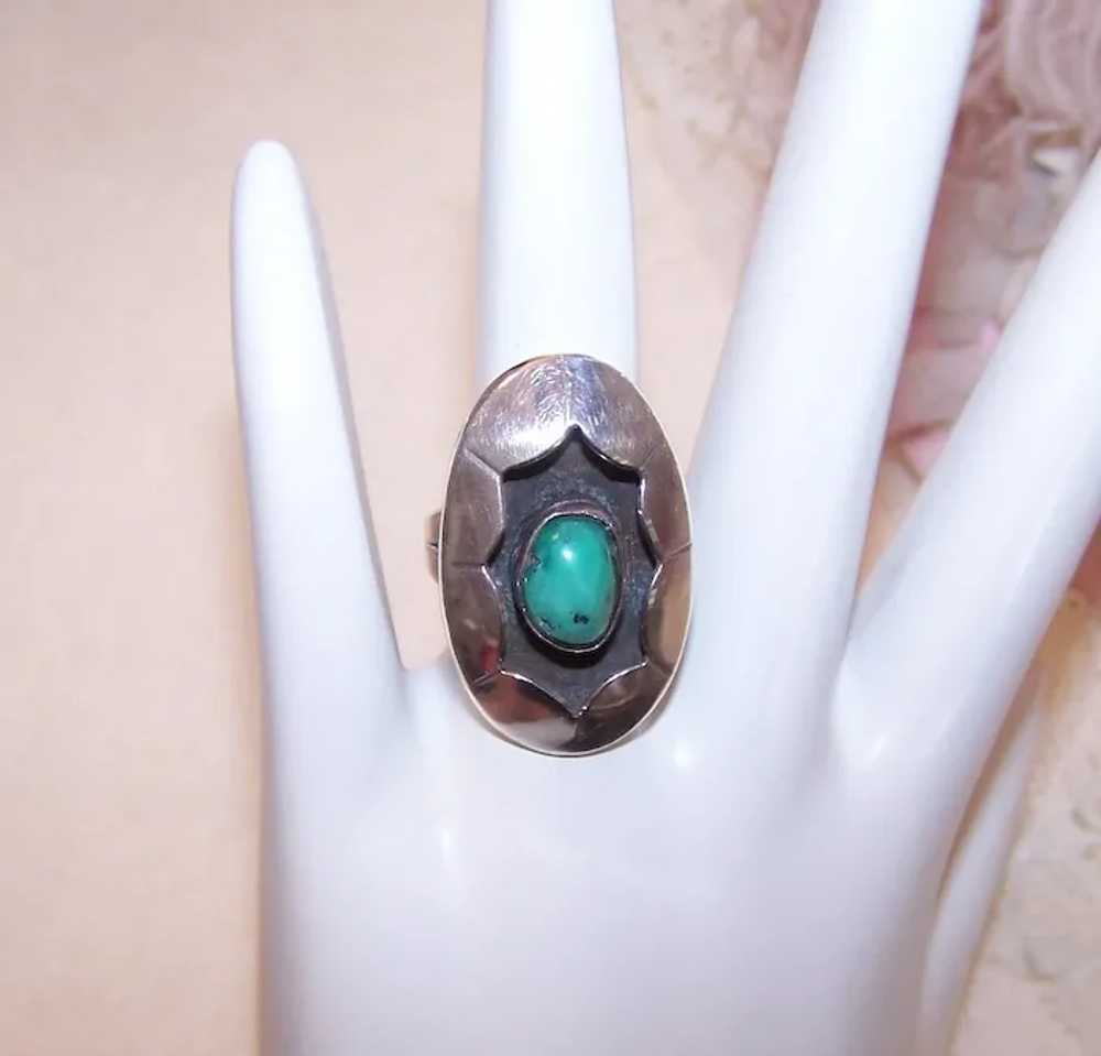 Native American Navajo Sterling Silver Turquoise … - image 4