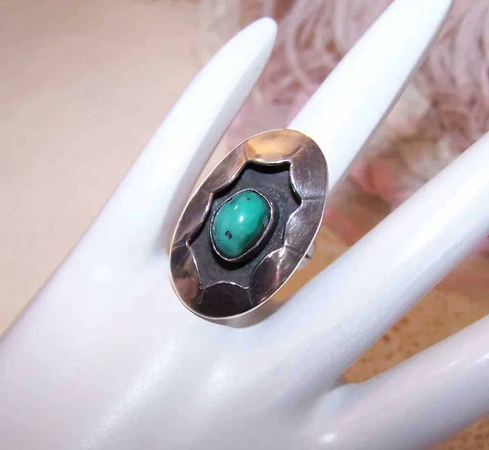 Native American Navajo Sterling Silver Turquoise … - image 5