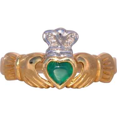 Irish Made and Designer Signed Claddagh Ring with 