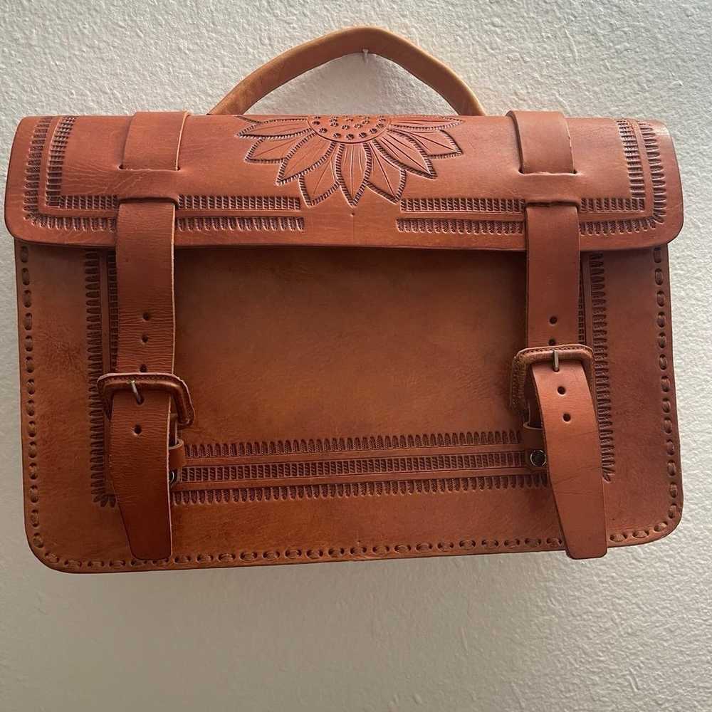 Leather briefcase made in Mexico - image 2