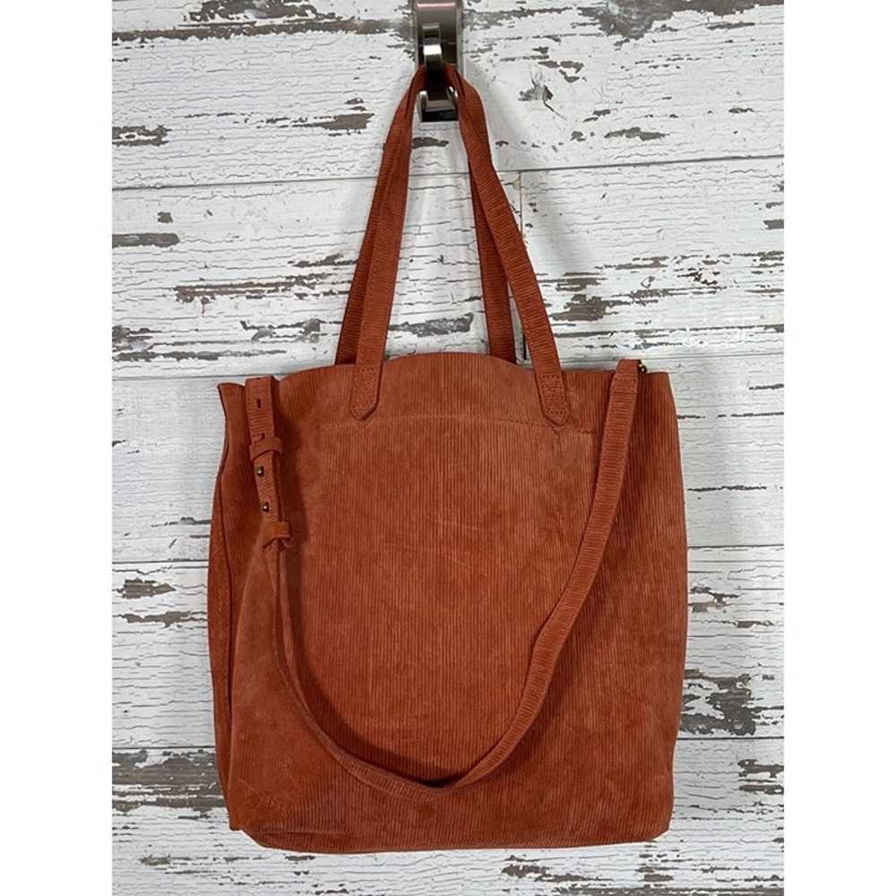 NWOT MADEWELL Transport Corduroy Suede Tote Russe… - image 2