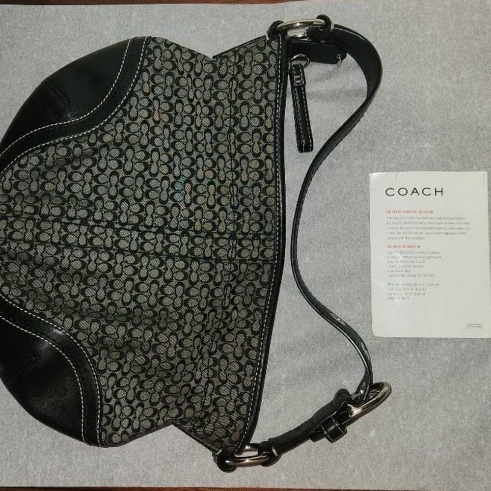 Coach black and white purse - image 7