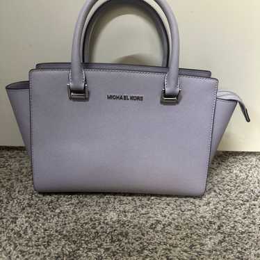 Michael kors purple purse 2 way purse