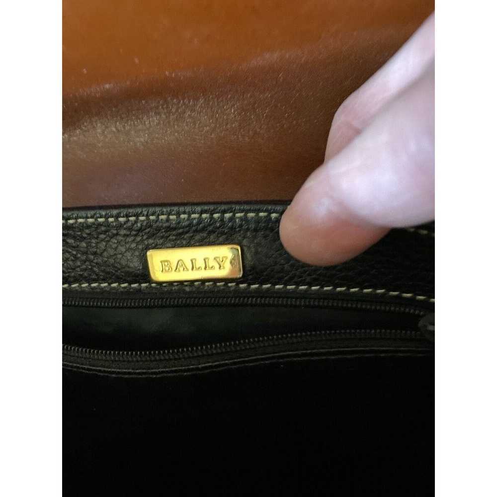 Vintage BALLY Crossbody Bag Two Tone Black Brown … - image 5