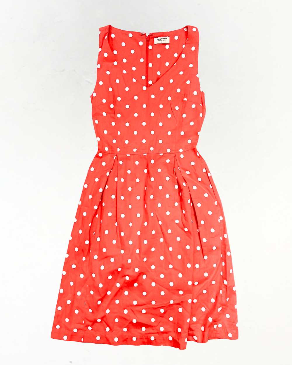 People Tree People Tree Red Polka Dot Dress - image 1