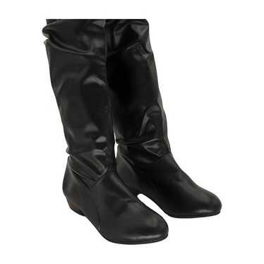 YASIRUN Black Slouchy Knee-High Boot Womens Shoes… - image 1
