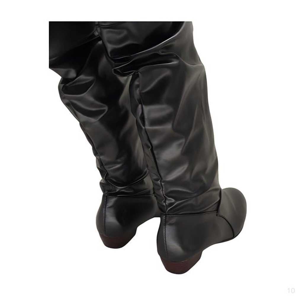 YASIRUN Black Slouchy Knee-High Boot Womens Shoes… - image 2