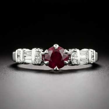 Estate .76 Carat Ruby and Diamond Ring