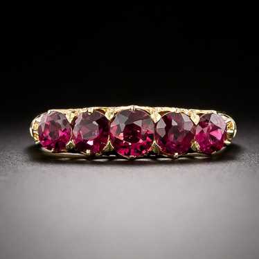 Victorian-Style Five-Stone Ruby Ring