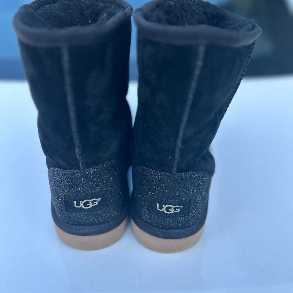 Black/sparkle Mid Short Ugg Boots Size 6 - image 1