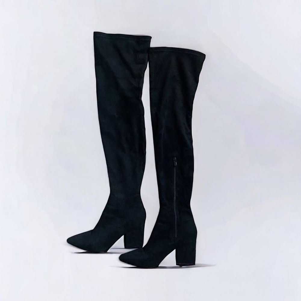 Thigh high suede boots - image 1