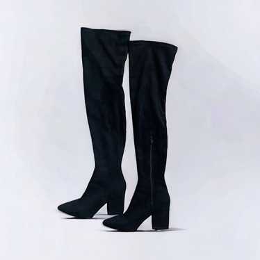 Thigh high suede boots - image 1