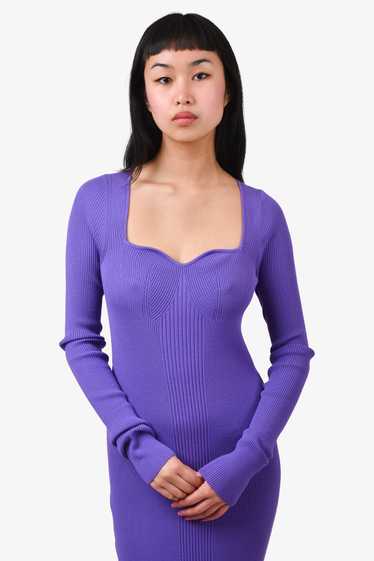 Remain Birger Purple Knit Sweetheart Maxi Dress S… - image 1
