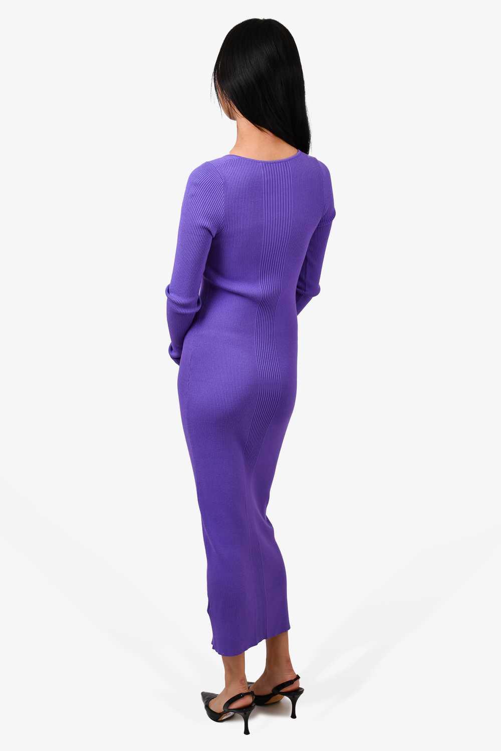 Remain Birger Purple Knit Sweetheart Maxi Dress S… - image 4