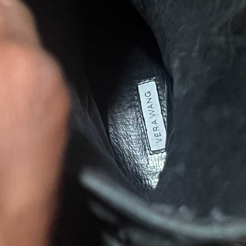 Vera Wang harness moto boots black leather size 5… - image 7