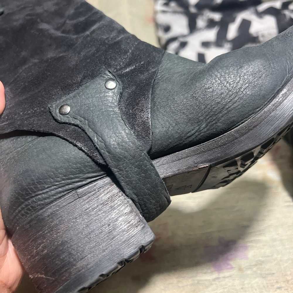 Vera Wang harness moto boots black leather size 5… - image 8