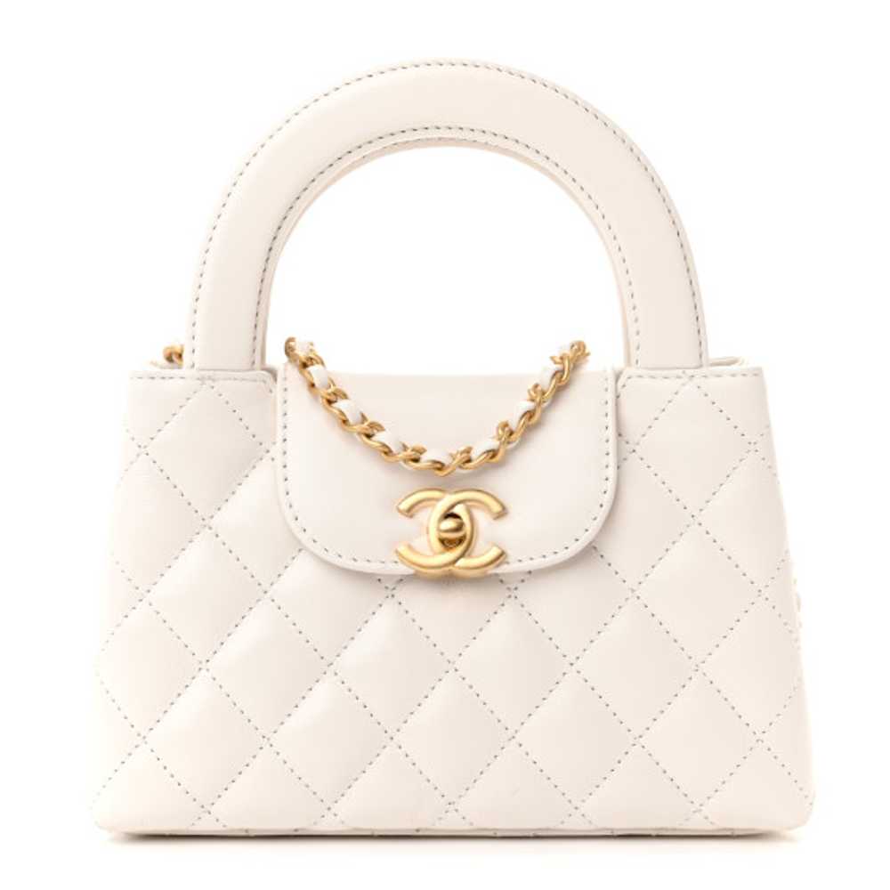 CHANEL Shiny Aged Calfskin Quilted Nano Kelly Sho… - image 1