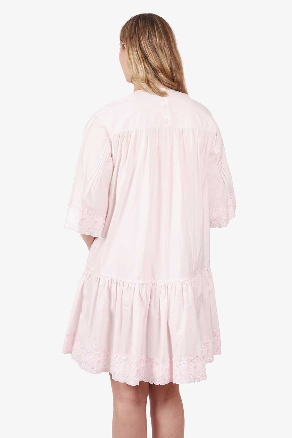 Simone Rocha Pink Lace Drop Waist Dress Size 6 - image 4