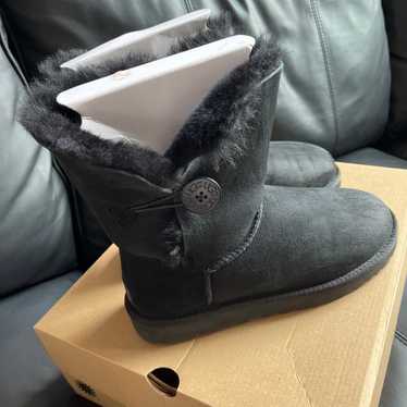 UGG Bailey Button women black leather boots, size… - image 1