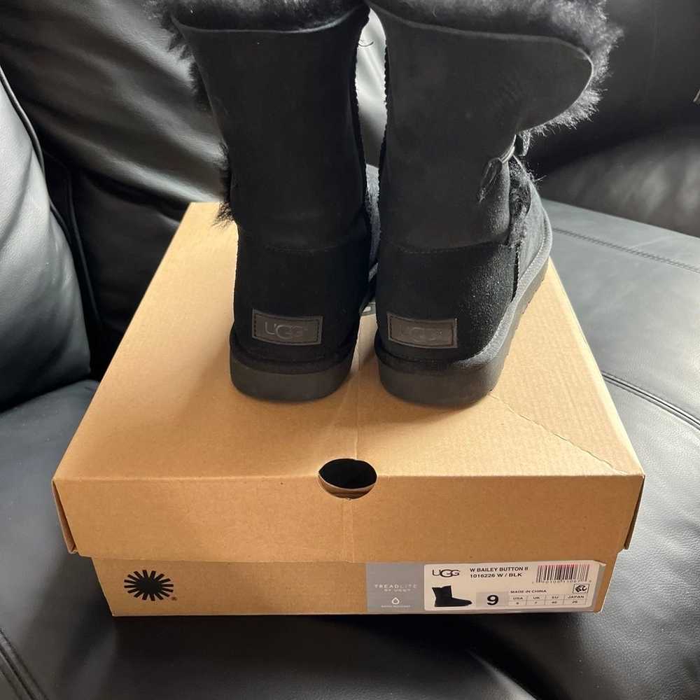 UGG Bailey Button women black leather boots, size… - image 2