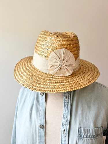 Betmar 1950s straw sun hat w/ grosgrain ribbon |…
