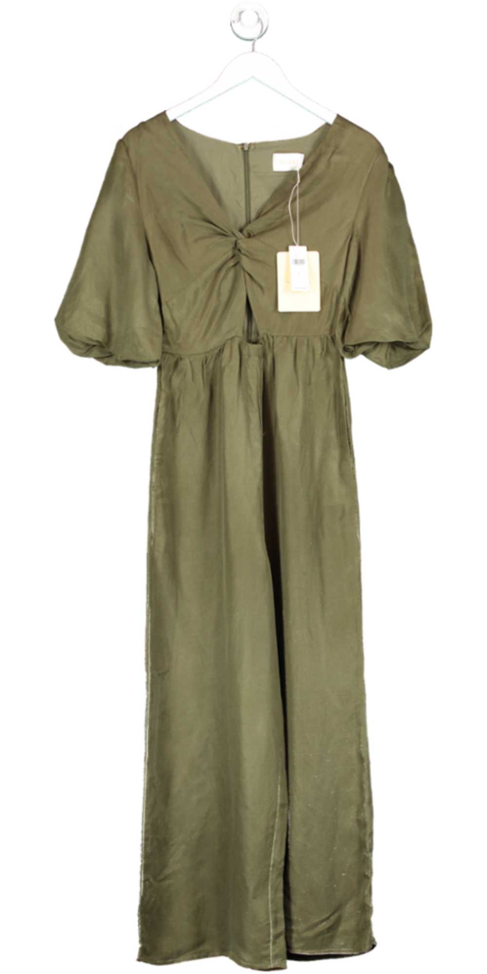 Sancia Olive Green Linen/tencel Blend Jumpsuit Bn… - image 1