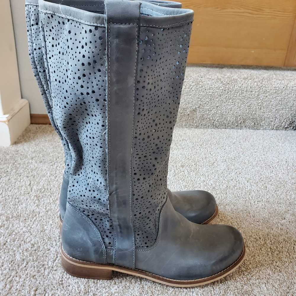 Fatte A Mano Womens Gray Leather Boots. Size 39 - image 3