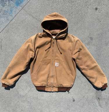 YOUTH ZIPUP CARHARTT HOODED WORK JACKET W/ THERMAL