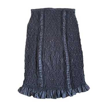 PEPLUM YOSHIKI HISHINUMA プリーツスカート Peplum By Yoshiki Hishinuma Green Crinkle Top With Midi