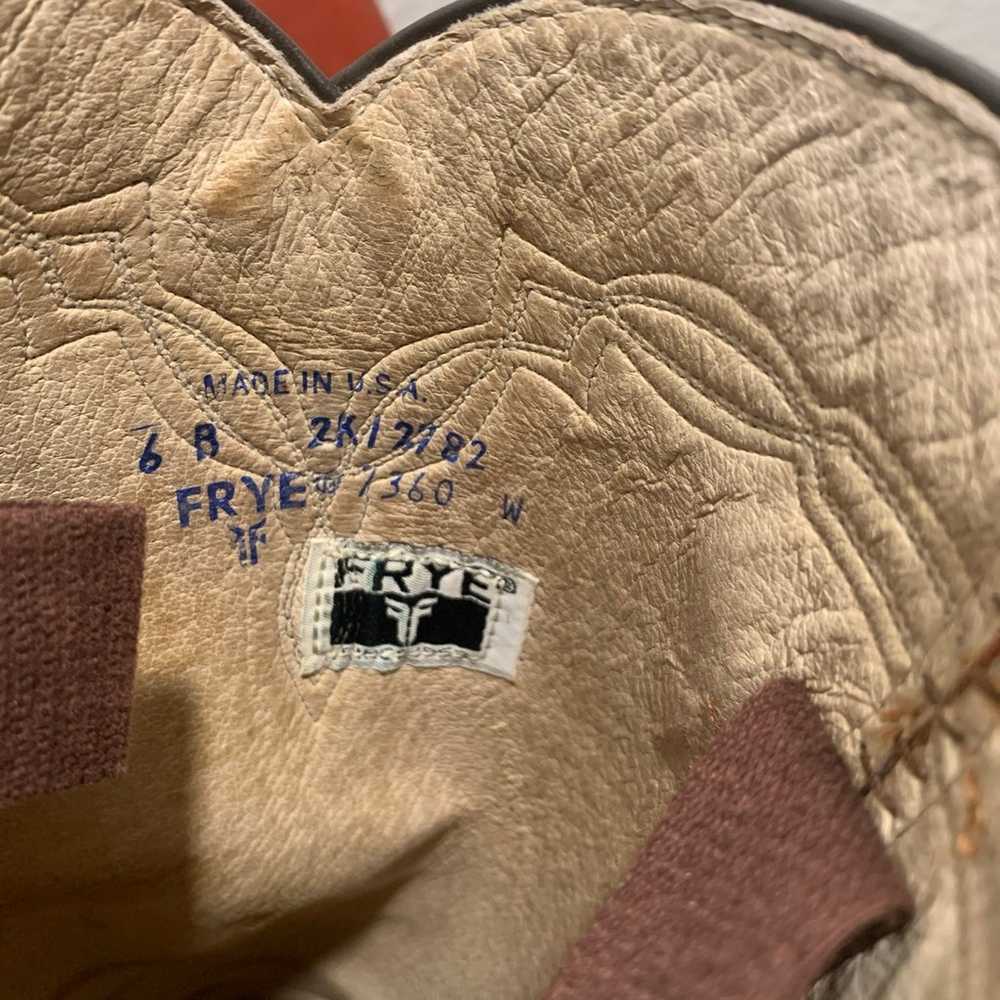 Frye Vintage 1980/90 Leather Campus Brown Riding … - image 10