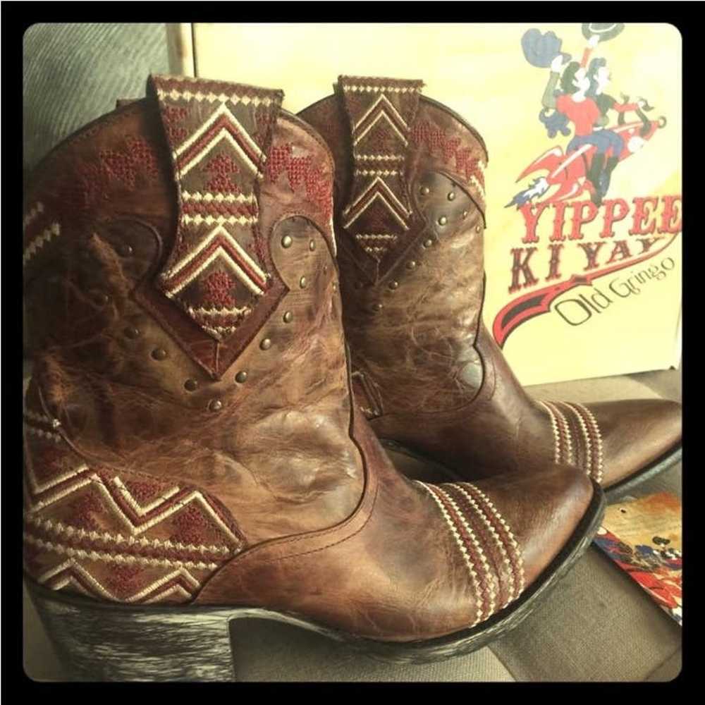 Old Gringo Yippee Ki Yay Alexa Boots Brass Brown … - image 2